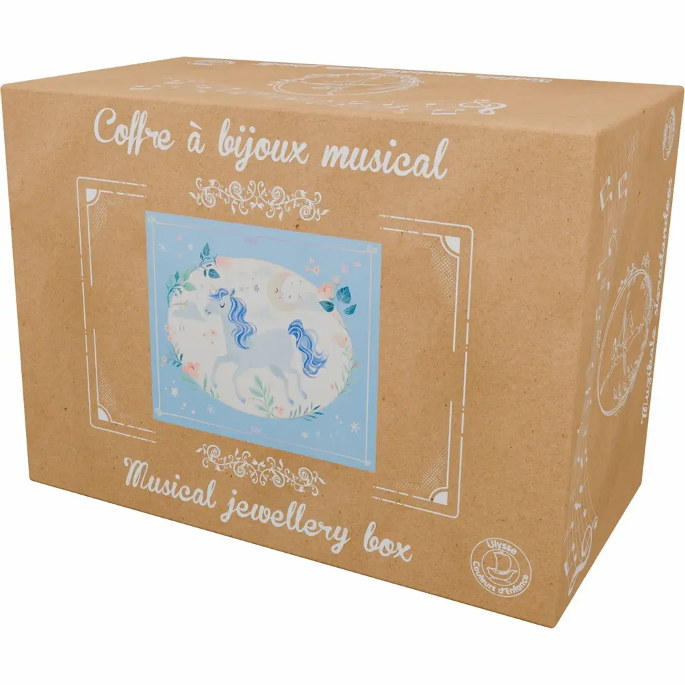 Children's decorative items - MUSICAL BOX 2 DRAWERS UNICORN - ULYSSE COULEURS D'ENFANCE