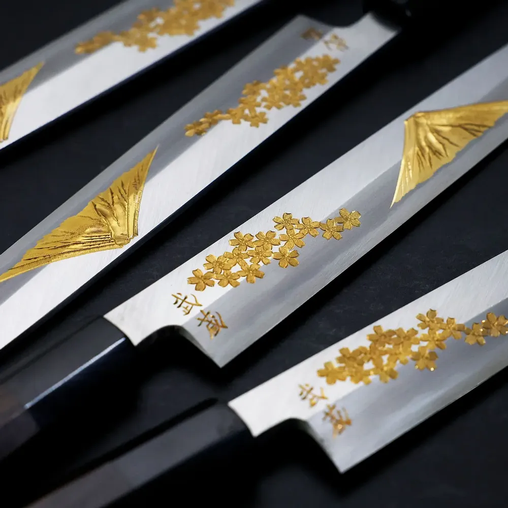 Couteaux - Couteau Chōkin: Une Lame forgée avec de l'or - MUSASHI JAPAN