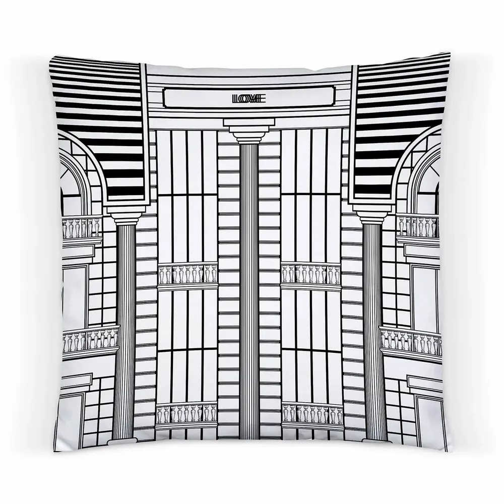 Coussins textile - COUSSIN BUILD TOP B/W - LOVE BY MILSHTEIN
