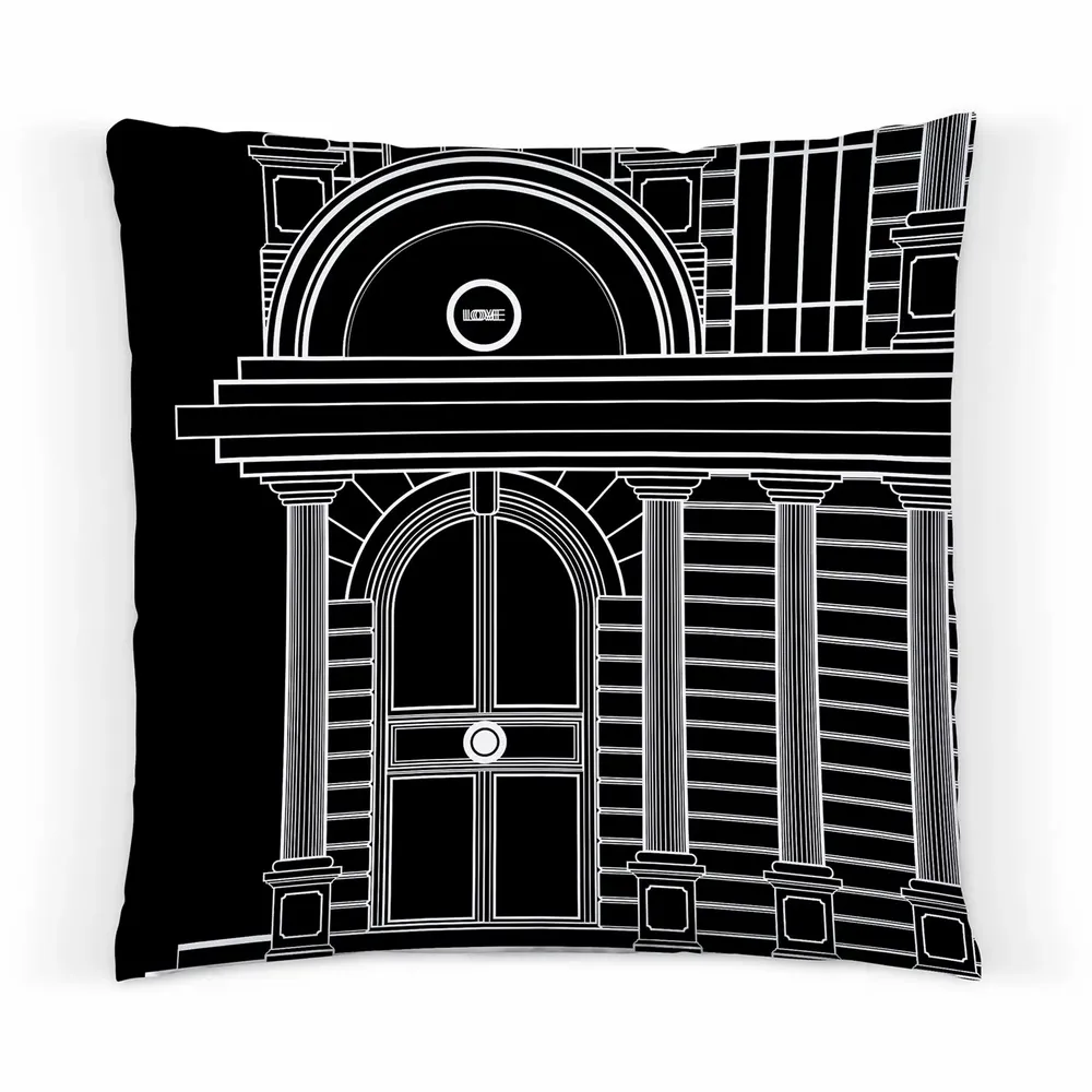 Coussins textile - COUSSIN BUILD SIDE B/W - LOVE BY MILSHTEIN