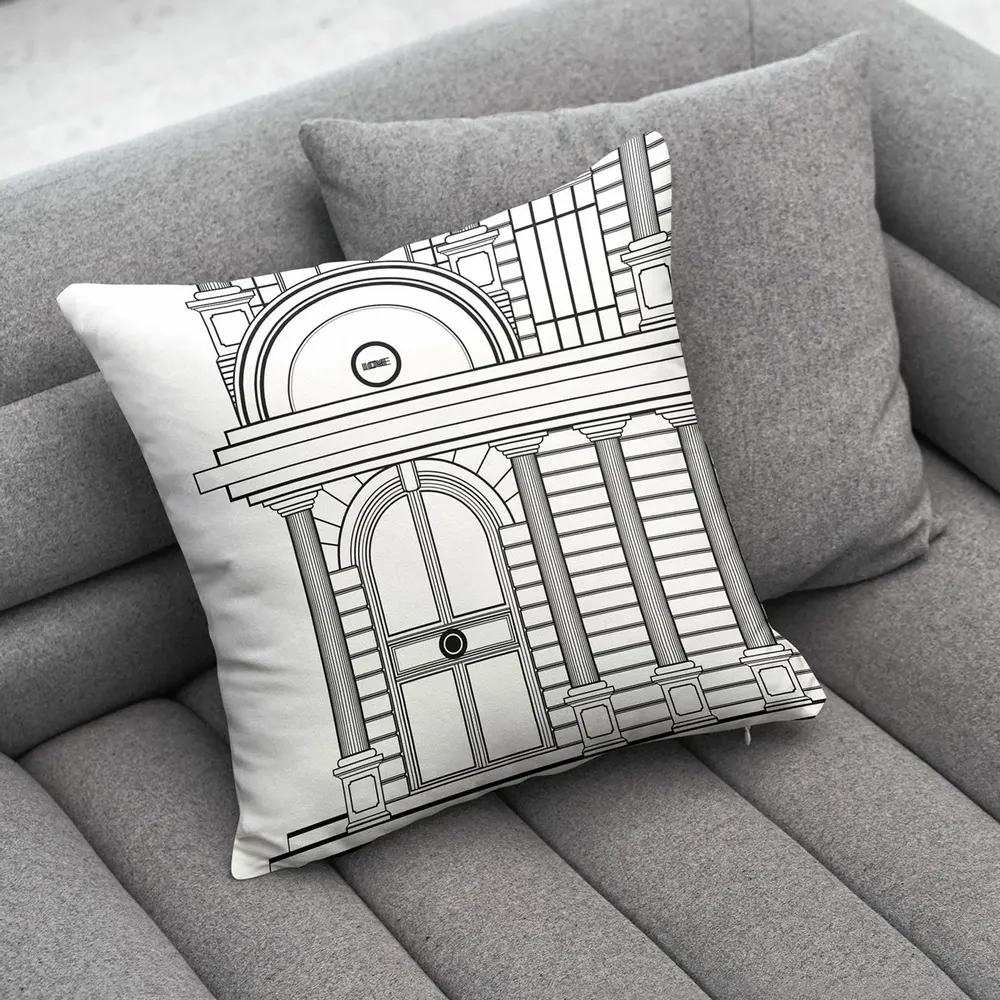Coussins textile - COUSSIN BUILD SIDE B/W - LOVE BY MILSHTEIN