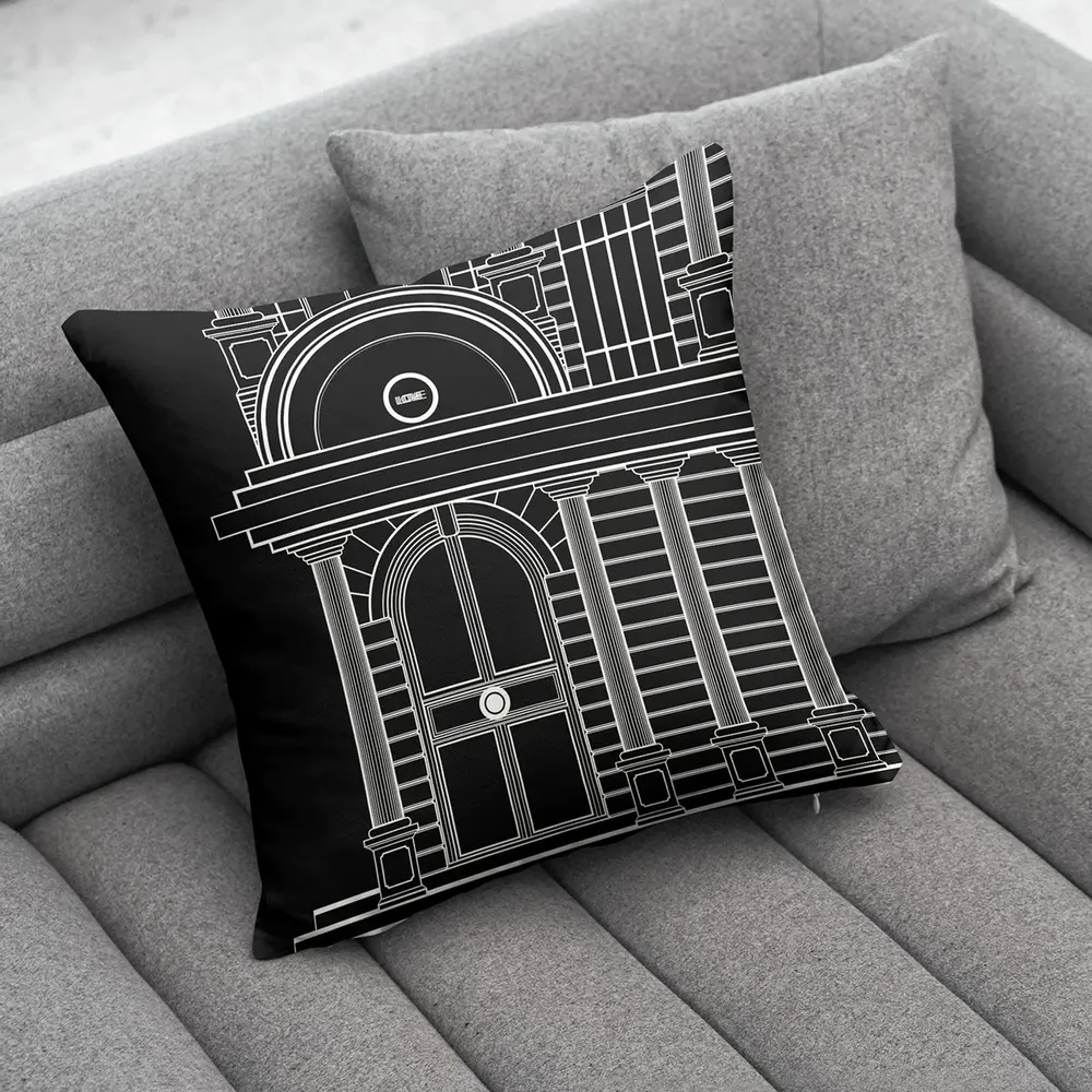 Coussins textile - COUSSIN BUILD SIDE B/W - LOVE BY MILSHTEIN