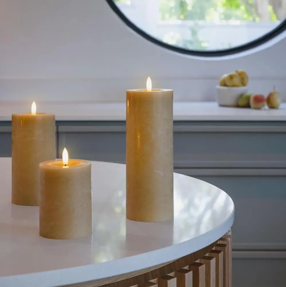 LED modules - Seasonal Colours Melted Pillar Candles Rock - MOODS & MORE