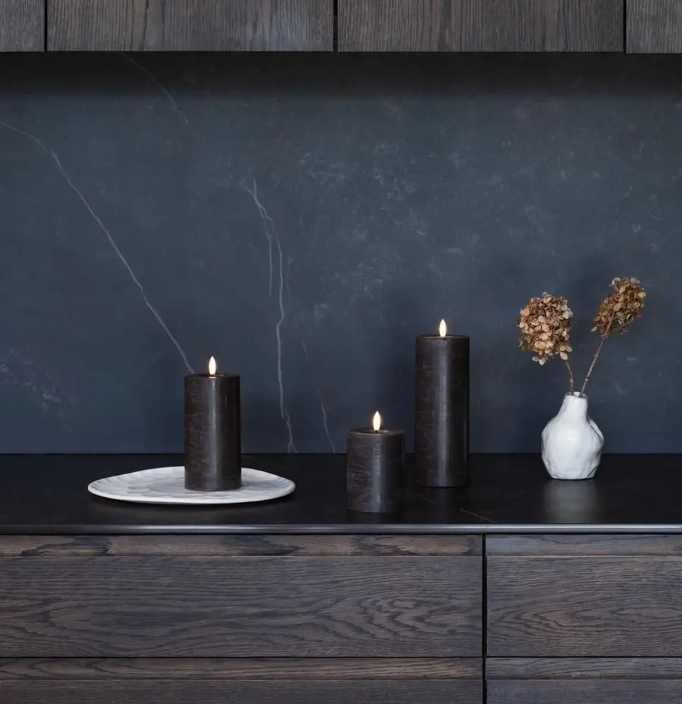 LED modules - Seasonal Colours Melted Pillar Candles Rock - MOODS & MORE
