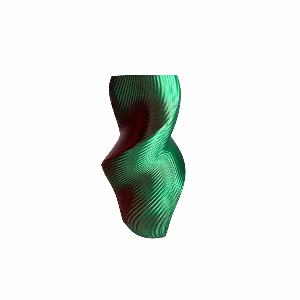 Office design and planning - VASE "SILUET" | MULTI-COLOR | Green and Red - AURA 3D