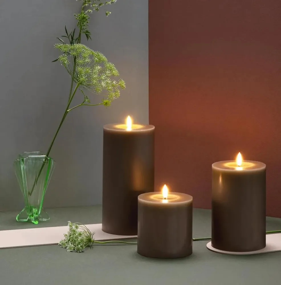 LED modules - Seasonal Colours Melted Pillar Candles Silk - MOODS & MORE