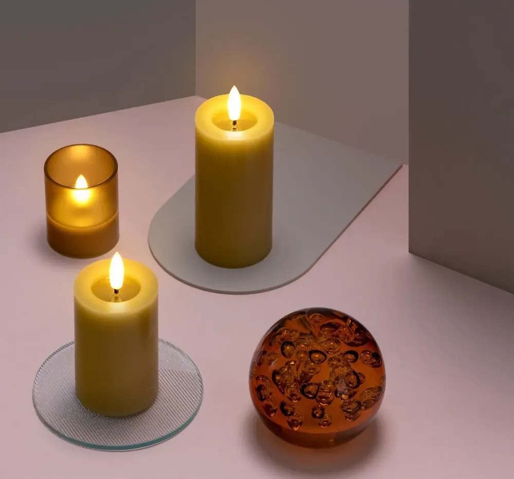 LED modules - Seasonal Colours Melted Pillar Candles Silk - MOODS & MORE