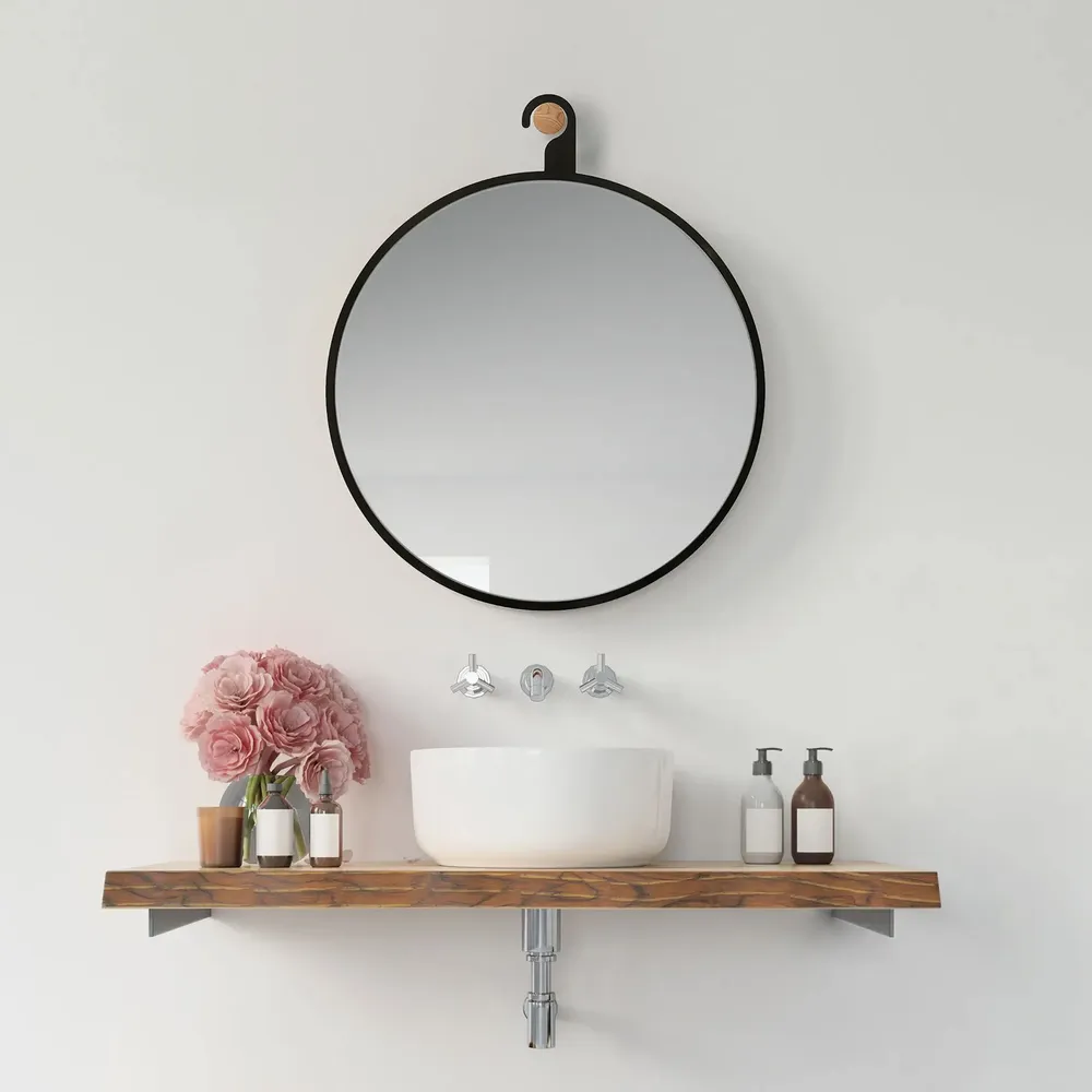 Miroirs - Miroir MIR-O – Miroir suspendu au graphisme audacieux - ISUWA