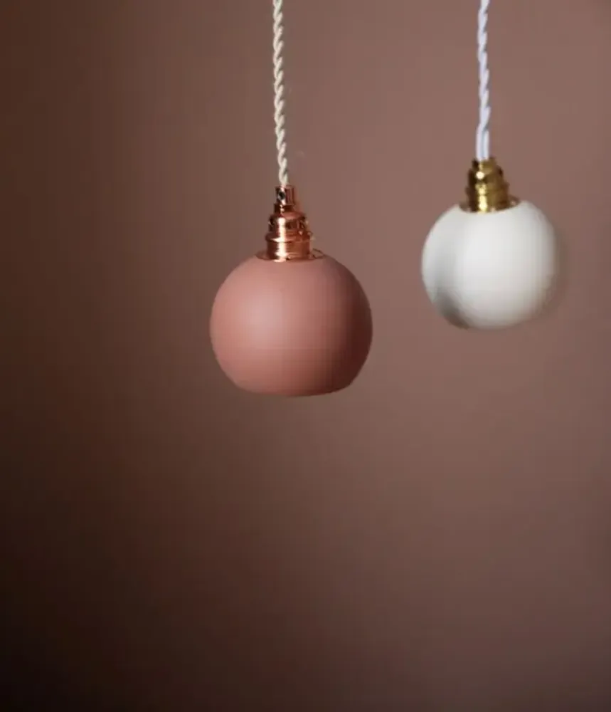 Suspensions - Serpa suspension en porcelaine -par 2- - LUZ EDITIONS