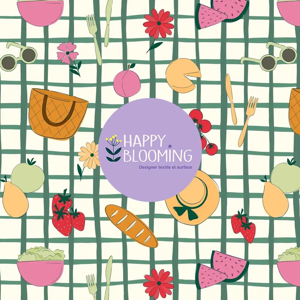 Bed linens - Exclusive patterns - all over or placed - HAPPY BLOOMING