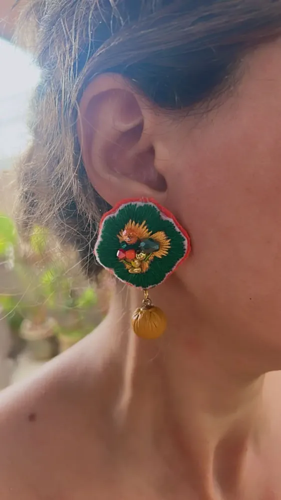 Bijoux - Boucles d'oreilles Fleur - FIL MAIN