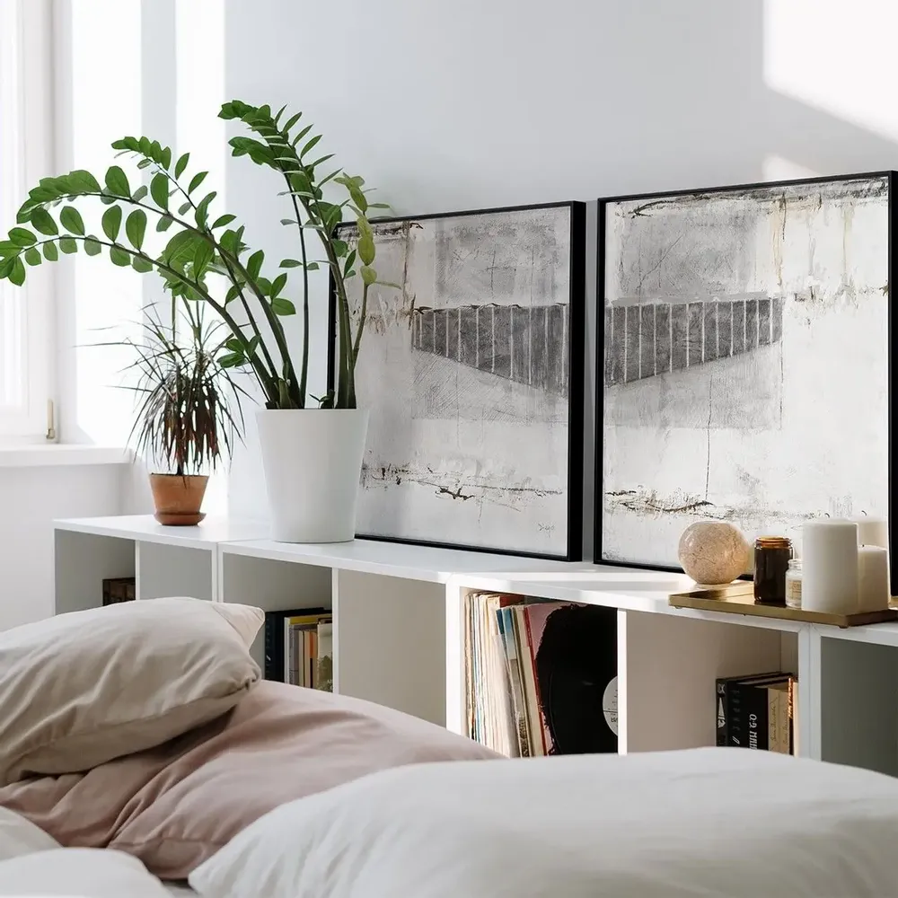 Services - 'Diptych Efeso' - Original Painting - 80x40cm - PERSPECTIVA 10