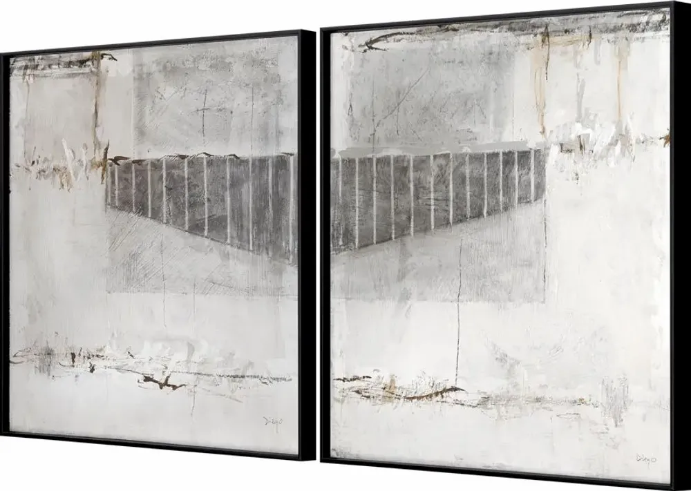 Services - 'Diptych Efeso' - Original Painting - 80x40cm - PERSPECTIVA 10