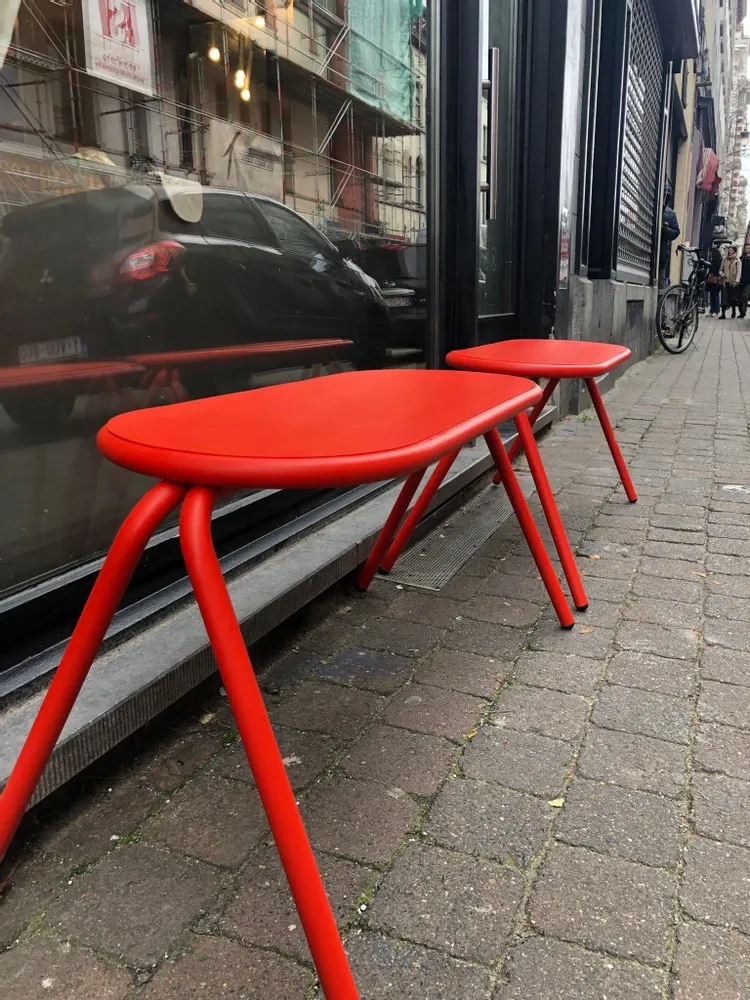 Lawn chairs - PASTILLE stackable outdoor bench - VIADUCS