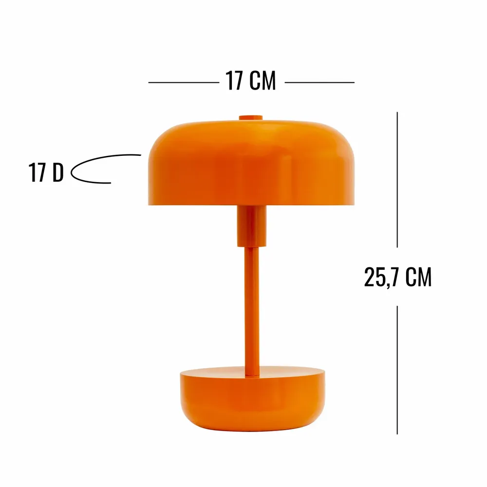 Table lamps - View in AR View in 3D Haipot orange LED rechargeable table lamp - DYBERG LARSEN
