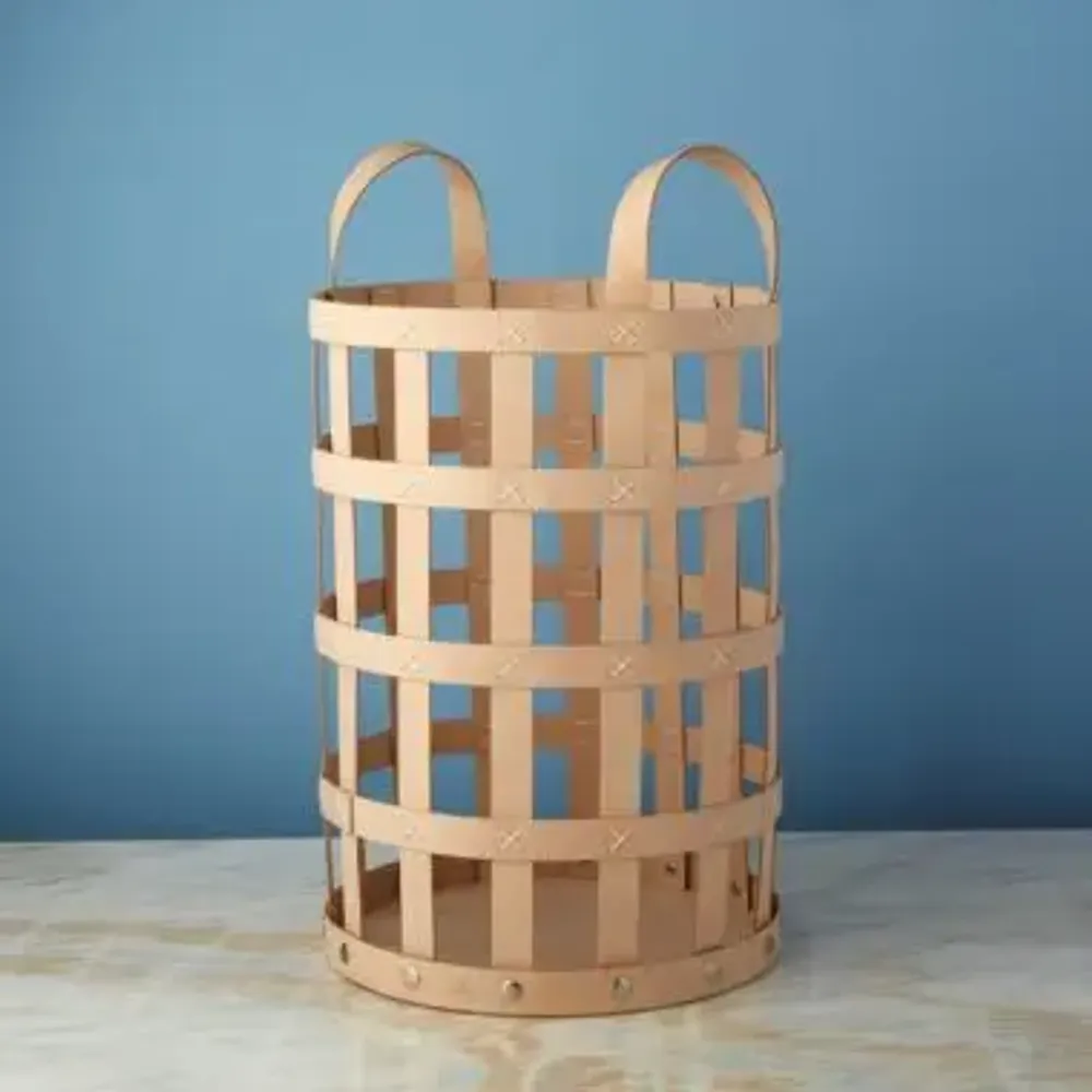 Decorative objects - Recycled Leather Baskets - BE HOME