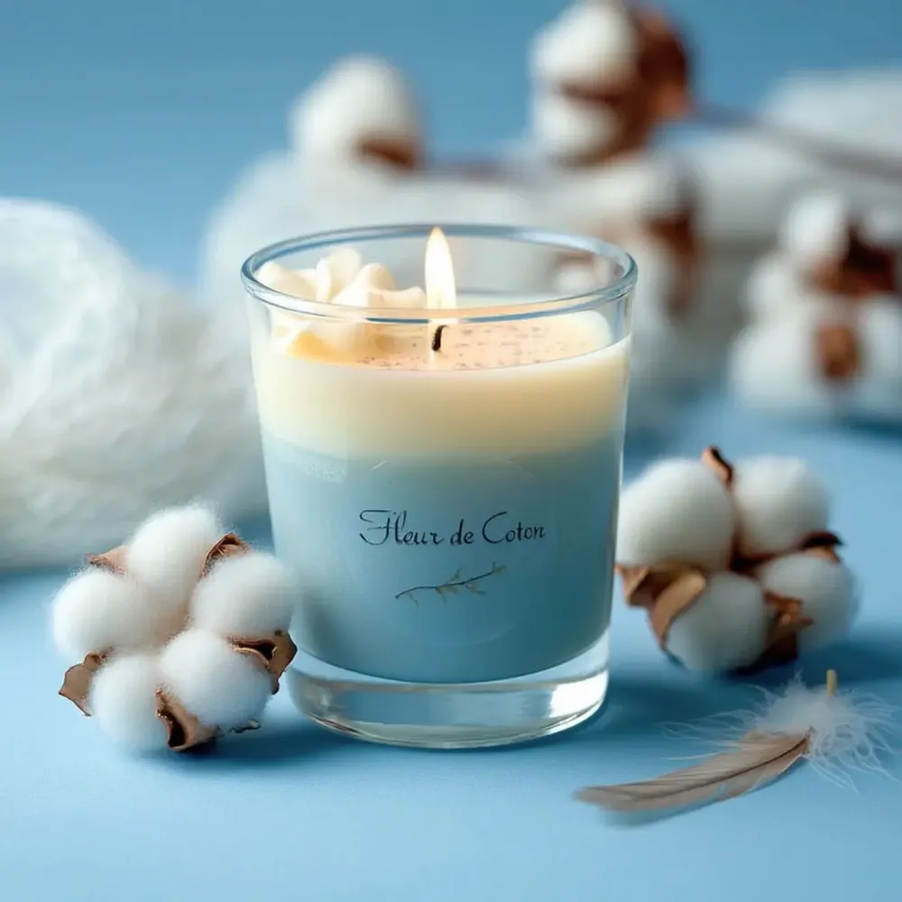 Gifts - Cotton Flower Scented Candle - 200ml - MURI CREATIONS