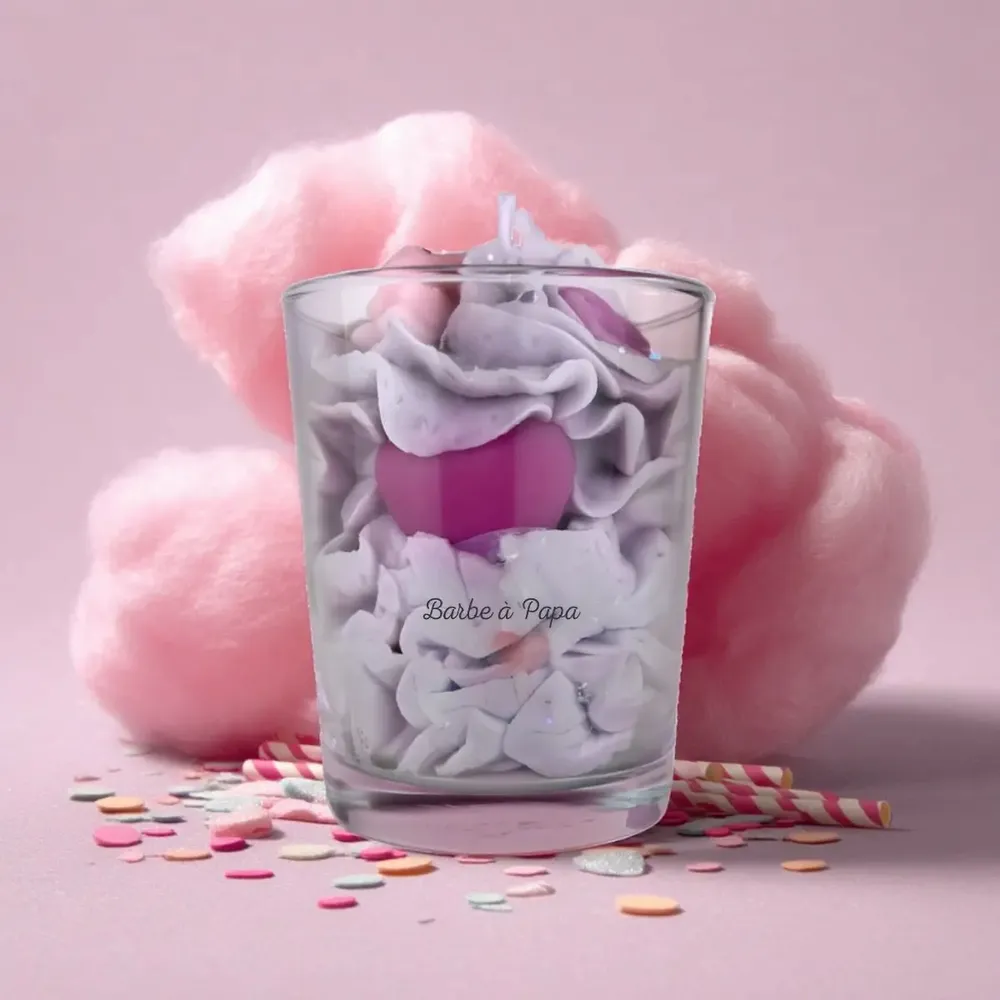 Cadeaux - Bougie parfumée Barbe à Papa - 200ml - MURI CREATIONS
