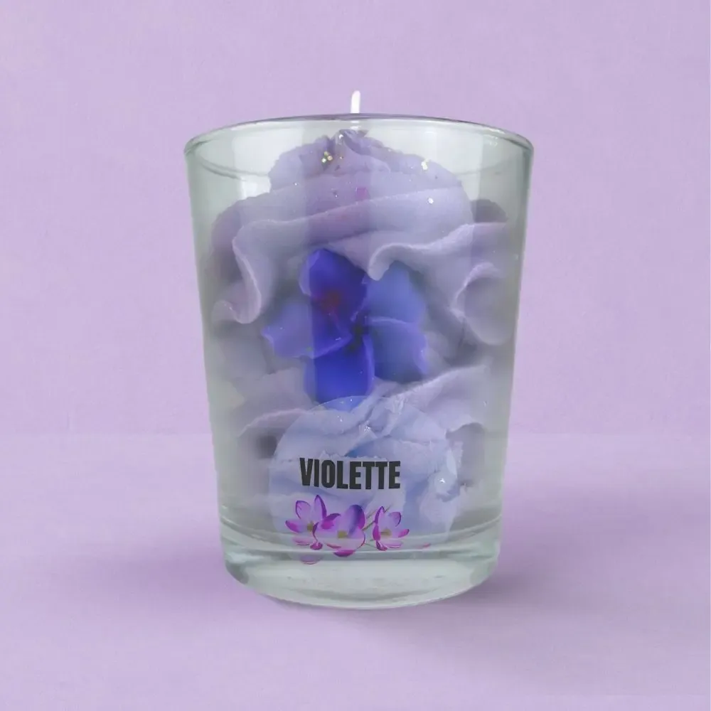 Gifts - Violet scented candle - 200ml - MURI CREATIONS