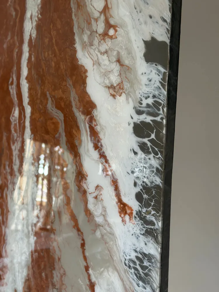 Tableaux - Sillage est un diptyque abstrait en deux parties, à l'acrylique-resin - TURIK&ART (KSENIIA TURIK)