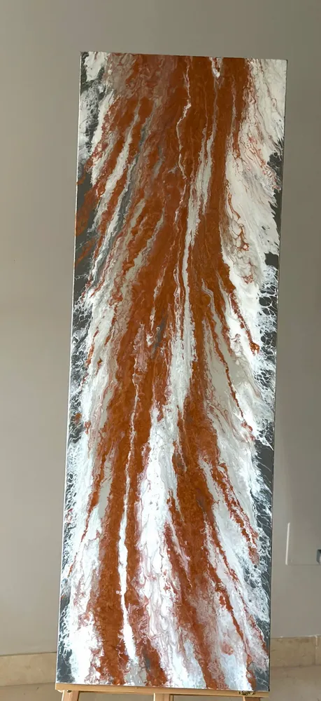 Tableaux - Sillage est un diptyque abstrait en deux parties, à l'acrylique-resin - TURIK&ART (KSENIIA TURIK)