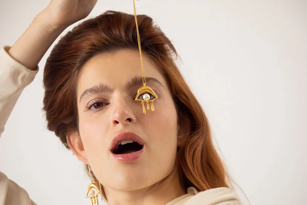 Bijoux - COLLIER FEMME DORÉ DALÍ, JEWELRY BY JOIDART, OEIL - JOIDART