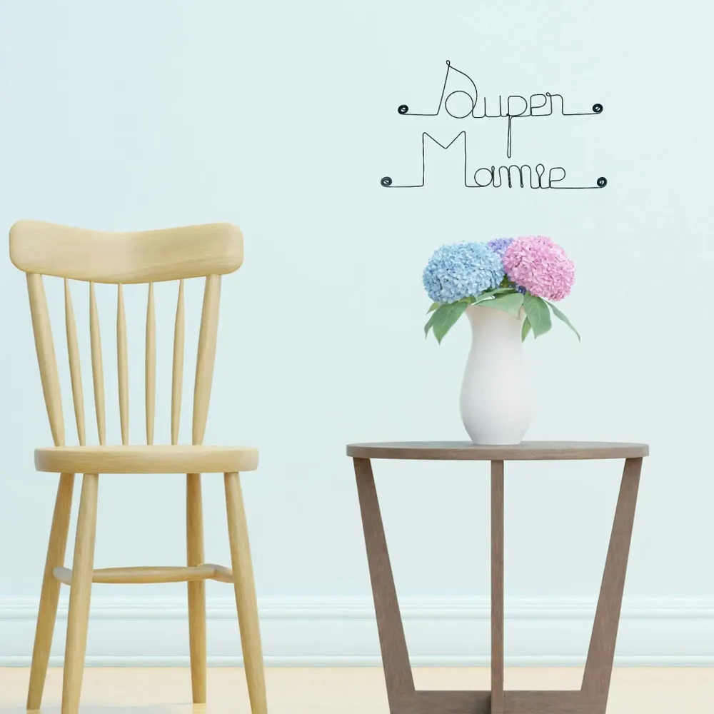 Decorative objects - Wire Wall Decoration\" Super Granny\” - to pin - BIJOUX DE MUR