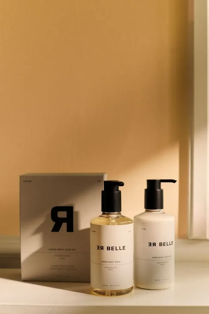 Savons - DuoKit Hand+Body Wash & Hand+Body Soufflé Lemongrass Mint 2 x 300 ml - REBELLE COPENHAGEN