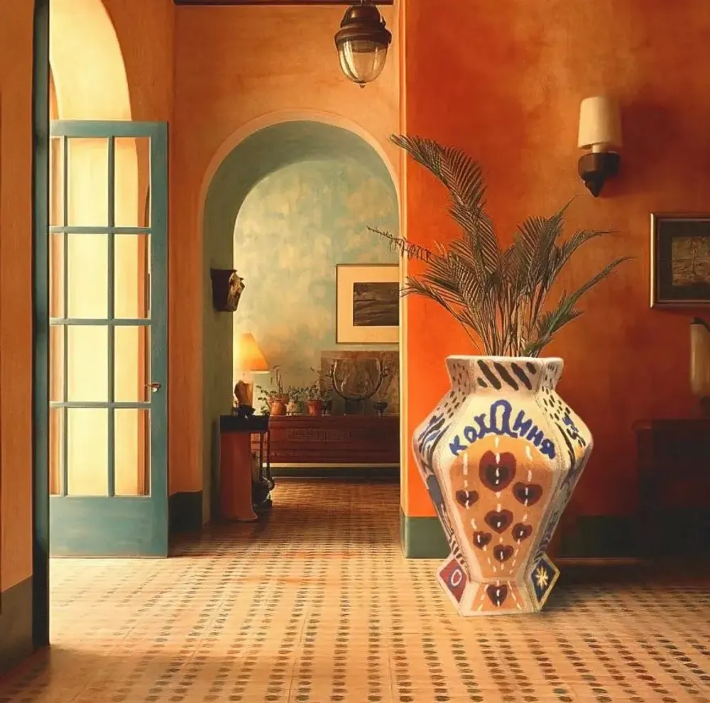 Vases - Grand decorative floor vase "Love / Кохання" - GALERIE SANA MOREAU