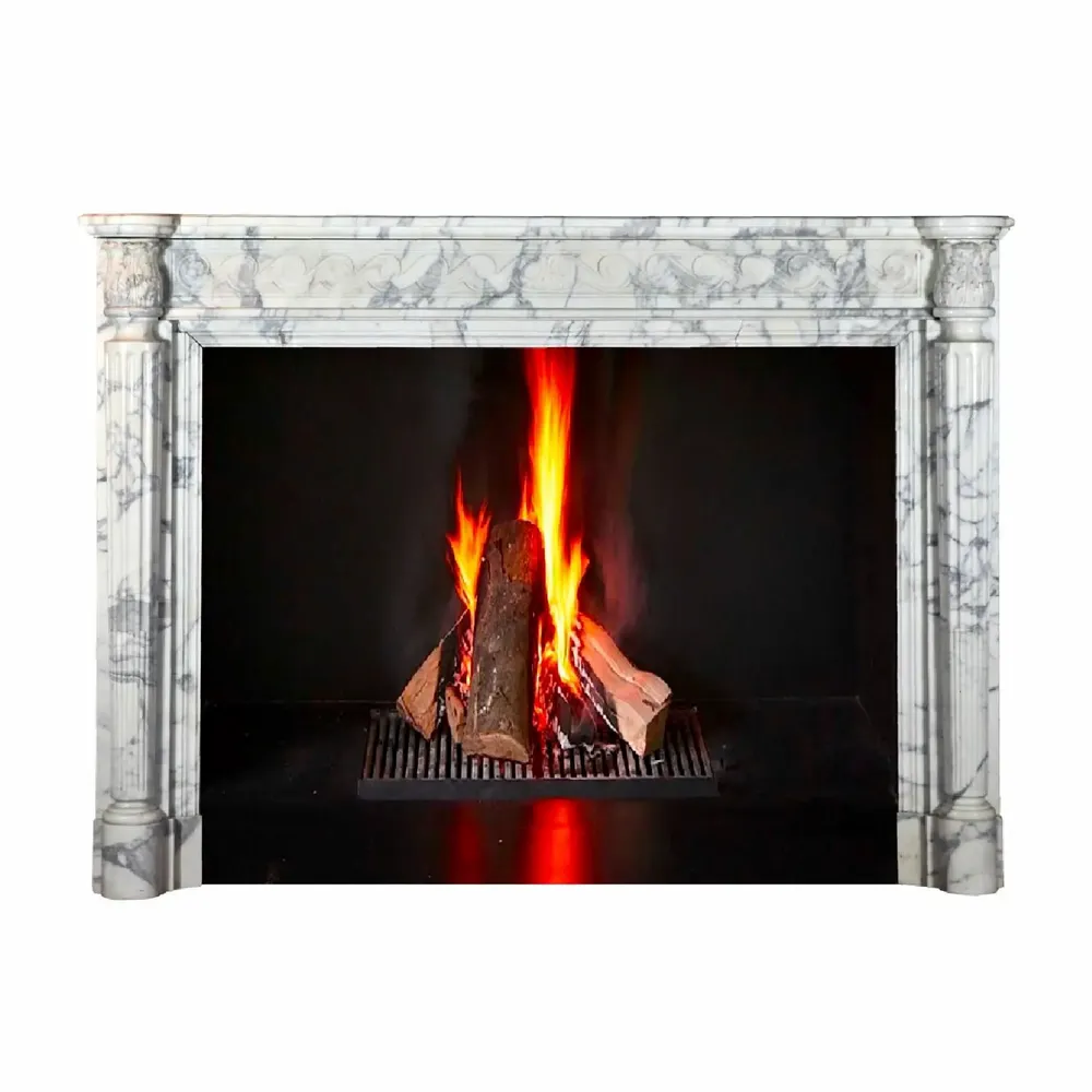 Design objects - Beautiful 18th Century Parisian Marble Fireplace - MAISON LEON VAN DEN BOGAERT ANTIQUE FIREPLACES AND RECLAIMED DECORATIVE ELEMENTS