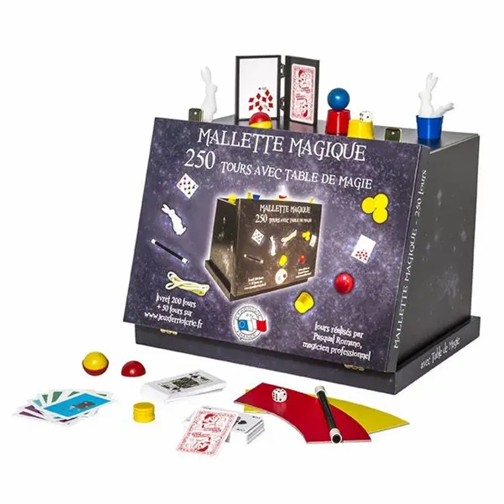 Jeux enfants - MALLETTE MAGIQUE AVEC TABLE DE MAGIE - FERRIOT CRIC