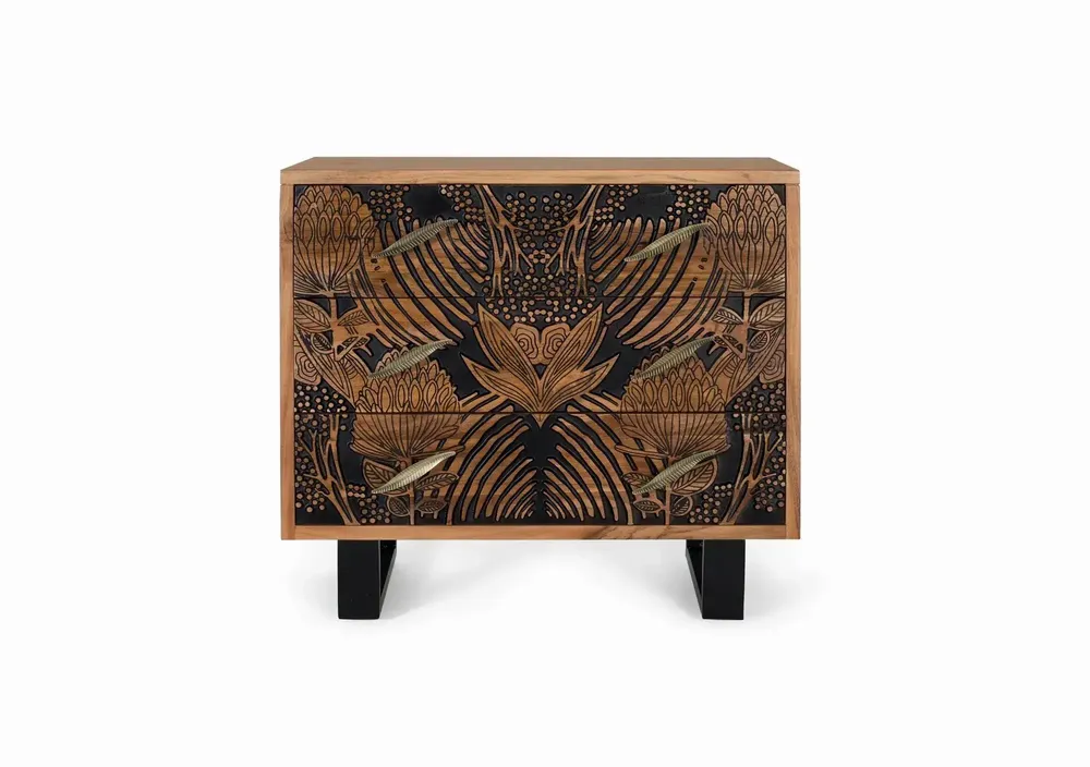 Commodes - Commode bois d'acacia et métal - GINER Y COLOMER