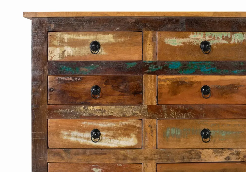 Buffets - Buffet avec 28 tiroirs en bois recyclé fabriqué à la main - GINER Y COLOMER