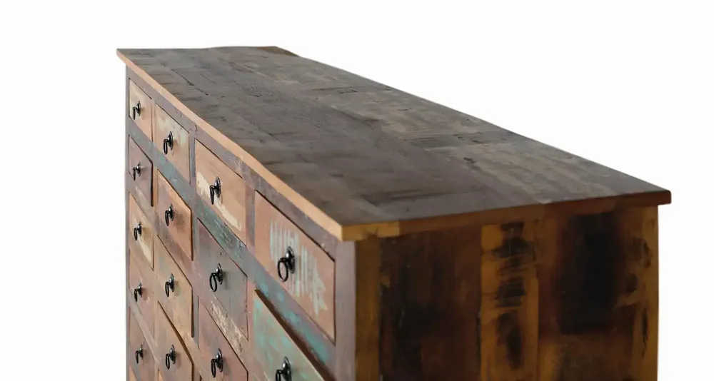 Buffets - Buffet avec 28 tiroirs en bois recyclé fabriqué à la main - GINER Y COLOMER