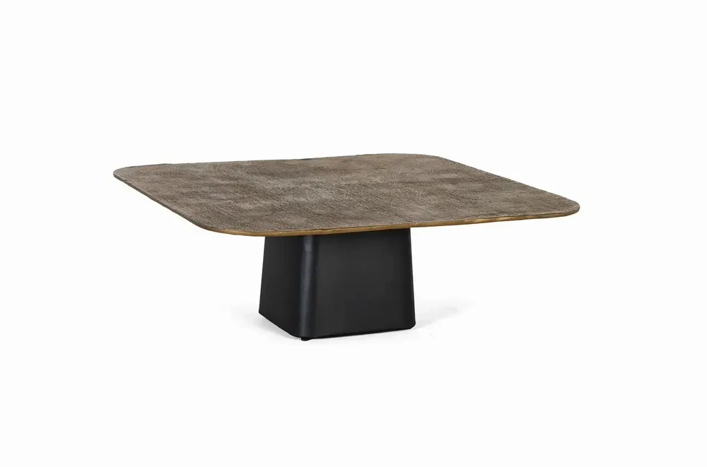 Tables basses - Table basse avec base en fer et plateau en aluminium - GINER Y COLOMER
