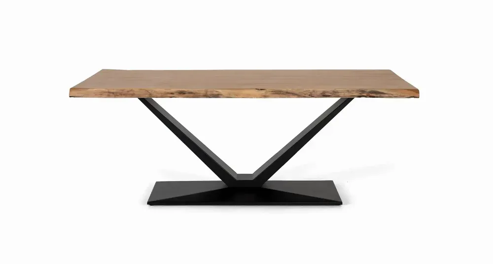 Dining Tables - Acacia wood and metal dining table - GINER Y COLOMER