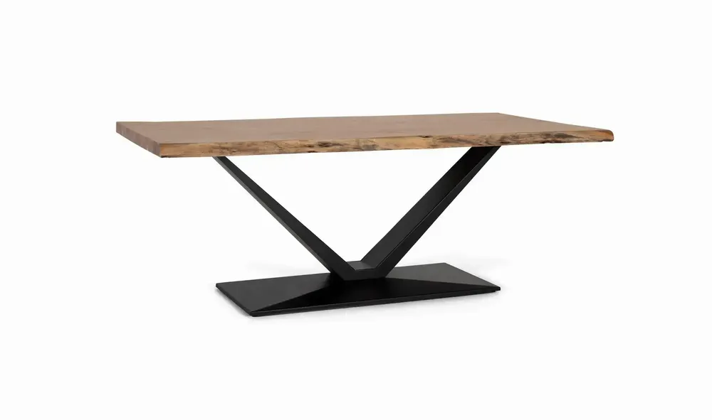 Dining Tables - Acacia wood and metal dining table - GINER Y COLOMER