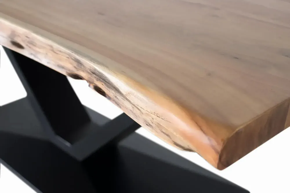 Dining Tables - Acacia wood and metal dining table - GINER Y COLOMER