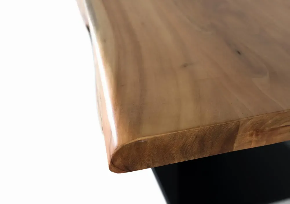 Dining Tables - Acacia wood and metal dining table - GINER Y COLOMER