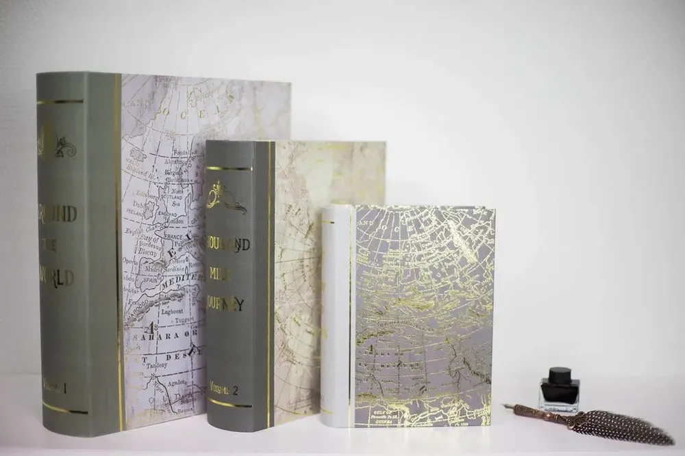 Stationery - Nested storage boxes, decorated - ESPRIT BRITISH BY MAISON ROYAL GARDEN