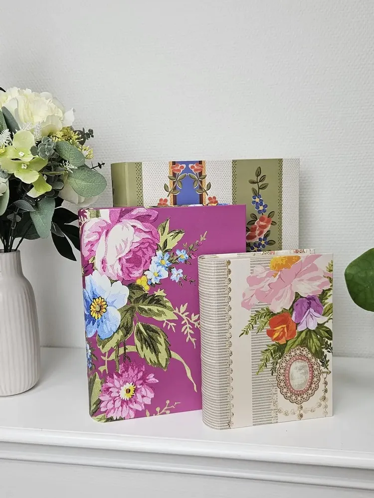 Stationery - Nested storage boxes, decorated - ESPRIT BRITISH BY MAISON ROYAL GARDEN