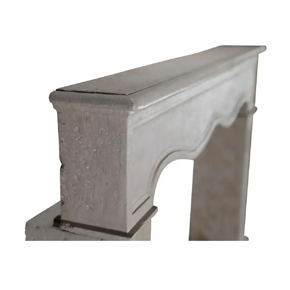 Cheminées - Cheminée Ancienne En Pierre Calcaire Off-White – Style Louis XIV - MAISON LEON VAN DEN BOGAERT ANTIQUE FIREPLACES AND RECLAIMED DECORATIVE ELEMENTS