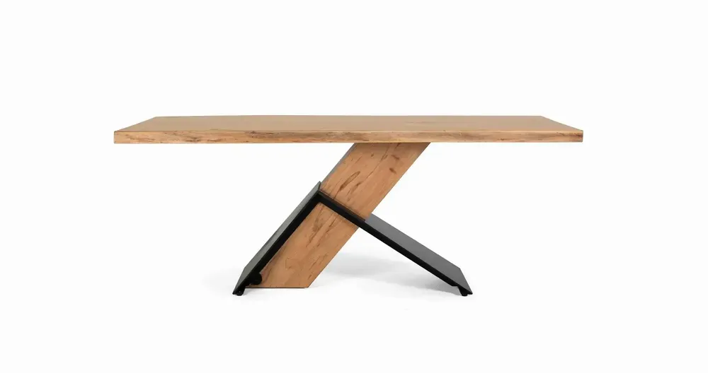 Dining Tables - Acacia wood and metal dining table - GINER Y COLOMER