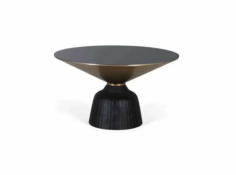 Tables basses - Table basse plateau verre trempé structure aluminium - GINER Y COLOMER