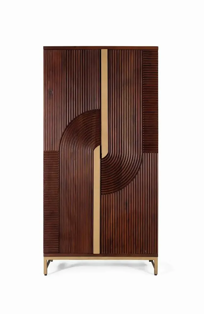 Chaises - Meuble bar en bois manguier et métal - GINER Y COLOMER
