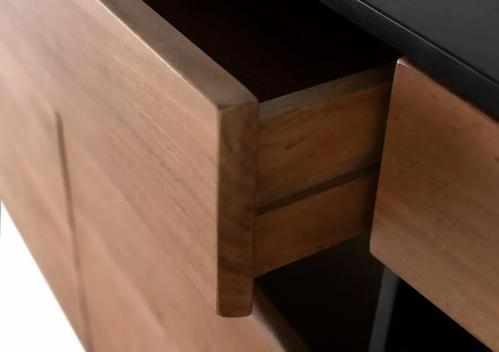 Buffets - Buffet en bois d'acacia naturel et noir - GINER Y COLOMER