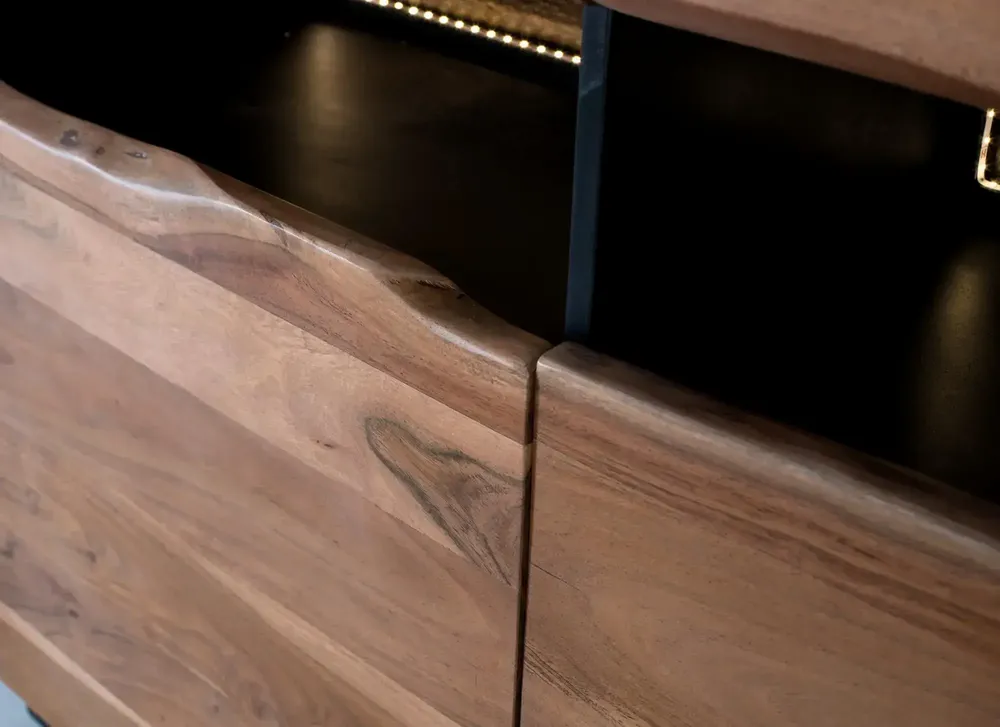 Buffets - Buffet en bois d'acacia naturel et noir - GINER Y COLOMER