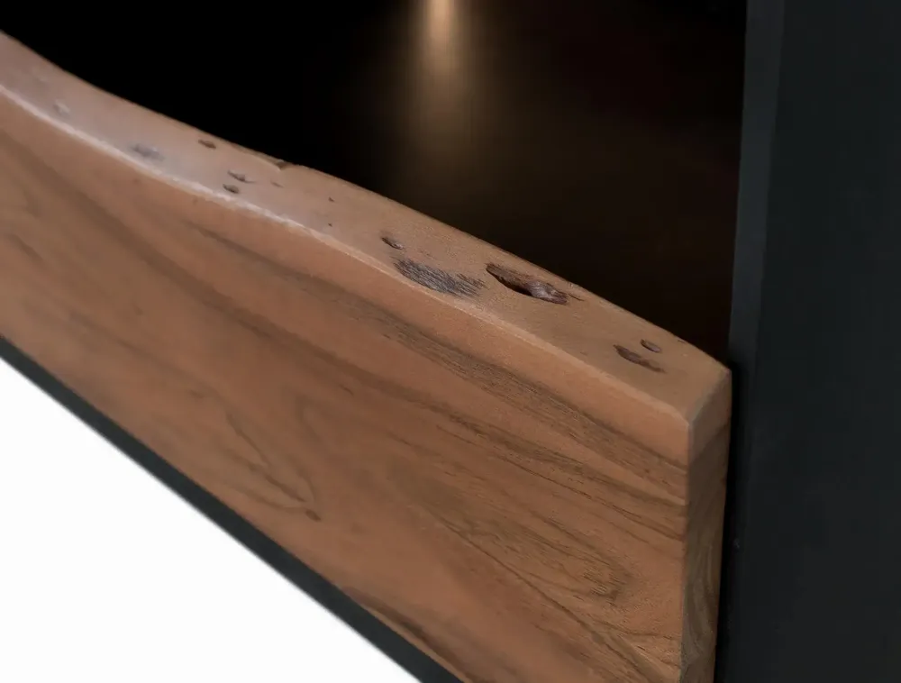 Meubles TV - Meuble TV en bois d'acacia naturel et noir - GINER Y COLOMER