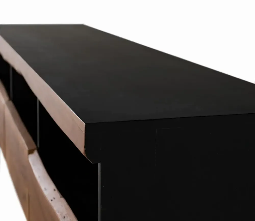 Meubles TV - Meuble TV en bois d'acacia naturel et noir - GINER Y COLOMER