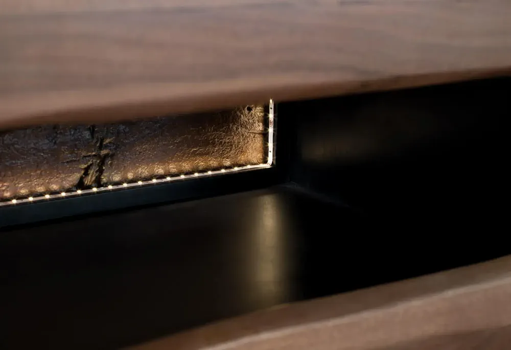 Meubles TV - Meuble TV en bois d'acacia naturel et noir - GINER Y COLOMER